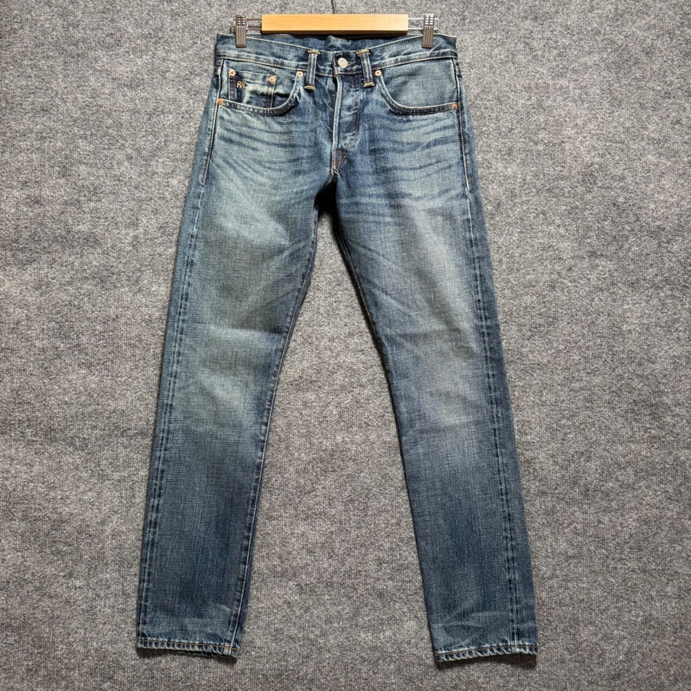 RRL Double RL Jeans Mens 29x30 Slim Fit Selvedge Denim Made in USA Japan Woven